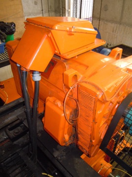 Génératrice asynchrone de marque Jeumont-Schneider 500 tr/min 166 kVA